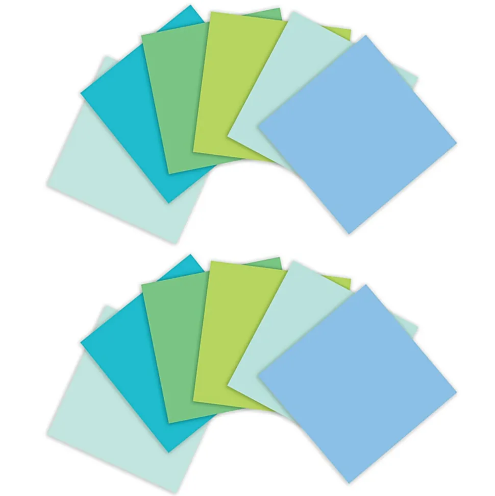 Post-it® Super Sticky Recycled Notes, 3 in x 3 in, 12 Pads, 70 Sheets/Pad, Oasis collection