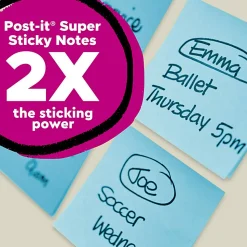 Post-it® Super Sticky Recycled Notes, 3 in x 3 in, 12 Pads, 70 Sheets/Pad, Oasis collection