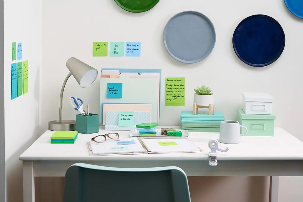 Post-it® Super Sticky 100% Recycled Paper Notes, 3 x 3 in, 6 Sticky Note Pads, 70 Sheets/Pad, School and Office Supplies, Oasis