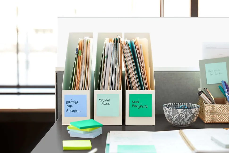 Post-it® Super Sticky 100% Recycled Paper Notes, 3 x 3 in, 5 Sticky Note Pads, 70 Sheets/Pad, 2X the Sticking Power, School and Office Supplies, Oasis