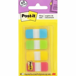 Post-it Tabs, .625 in. x 1.5 in., Pack of 40 Tabs