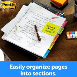 Post-it® Tabs, 1.5 in. x 2 in., 1 Pack, 24 Tabs/Pack, Assorted Colors, School Supplies for Students, Tabs for Textbooks and Notebooks