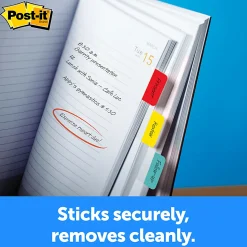 Post-it® Tabs, 1.5 in. x 2 in., 1 Pack, 24 Tabs/Pack, Assorted Colors, School Supplies for Students, Tabs for Textbooks and Notebooks