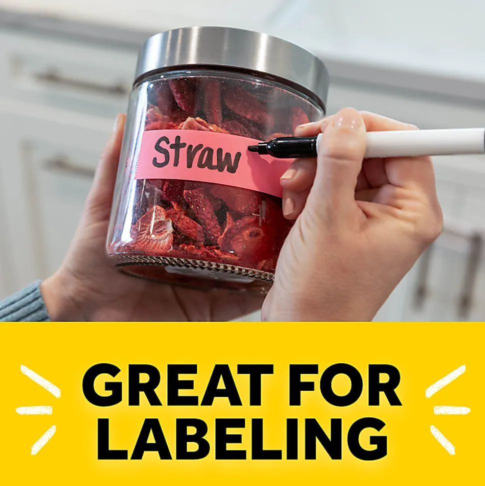 Post-it White Label on-a-roll Tape with Tape Dispenser, 1 in. x 700 in., Great label maker for creating labels for spice jars and journals