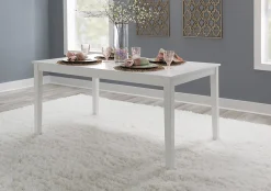 Powell Linka Dining Table, 30"H x 60"W x 36"D, White