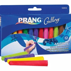 Prang® Ambrite Art Chalk, Assorted Colors, Pack Of 12