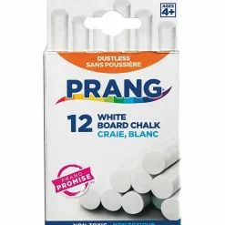 Prang® Hygieia® Dustless Chalk, White, Box Of 12