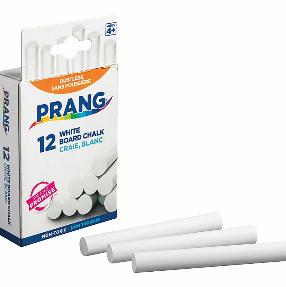 Prang® Hygieia® Dustless Chalk, White, Box Of 12