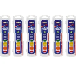 Prang Semi-Moist Washable Watercolor Sets, 8 Colors Per Set, Pack Of 6 Sets