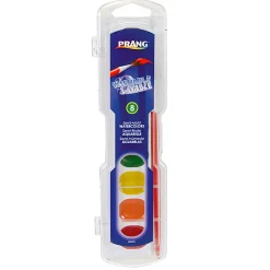 Prang Semi-Moist Washable Watercolor Sets, 8 Colors Per Set, Pack Of 6 Sets