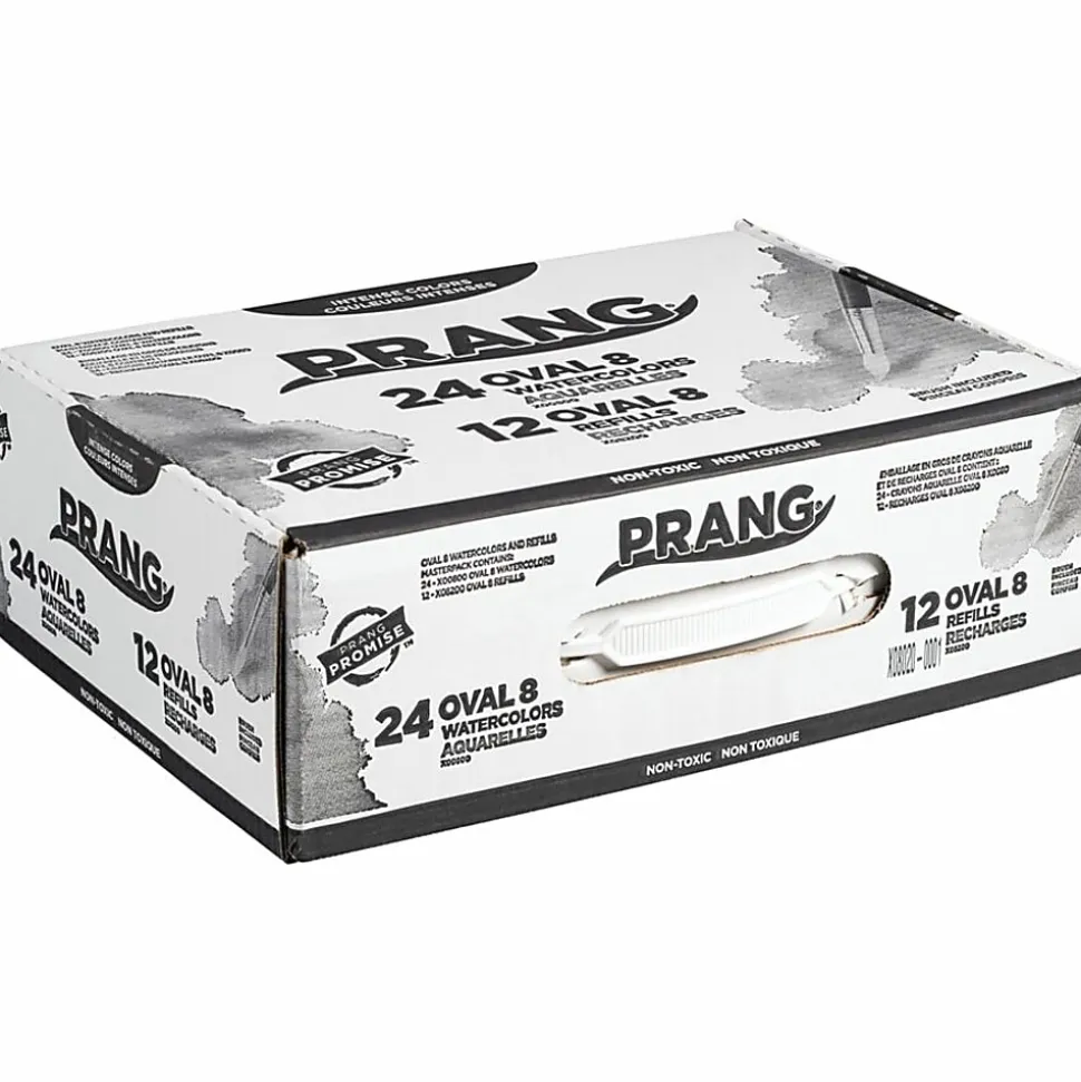 Prang® Semi-Moist Watercolor Master Set, Assorted Colors, 0.17 Oz, Set Of 36