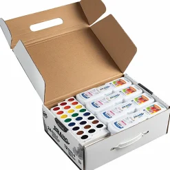 Prang® Semi-Moist Watercolor Master Set, Assorted Colors, 0.17 Oz, Set Of 36