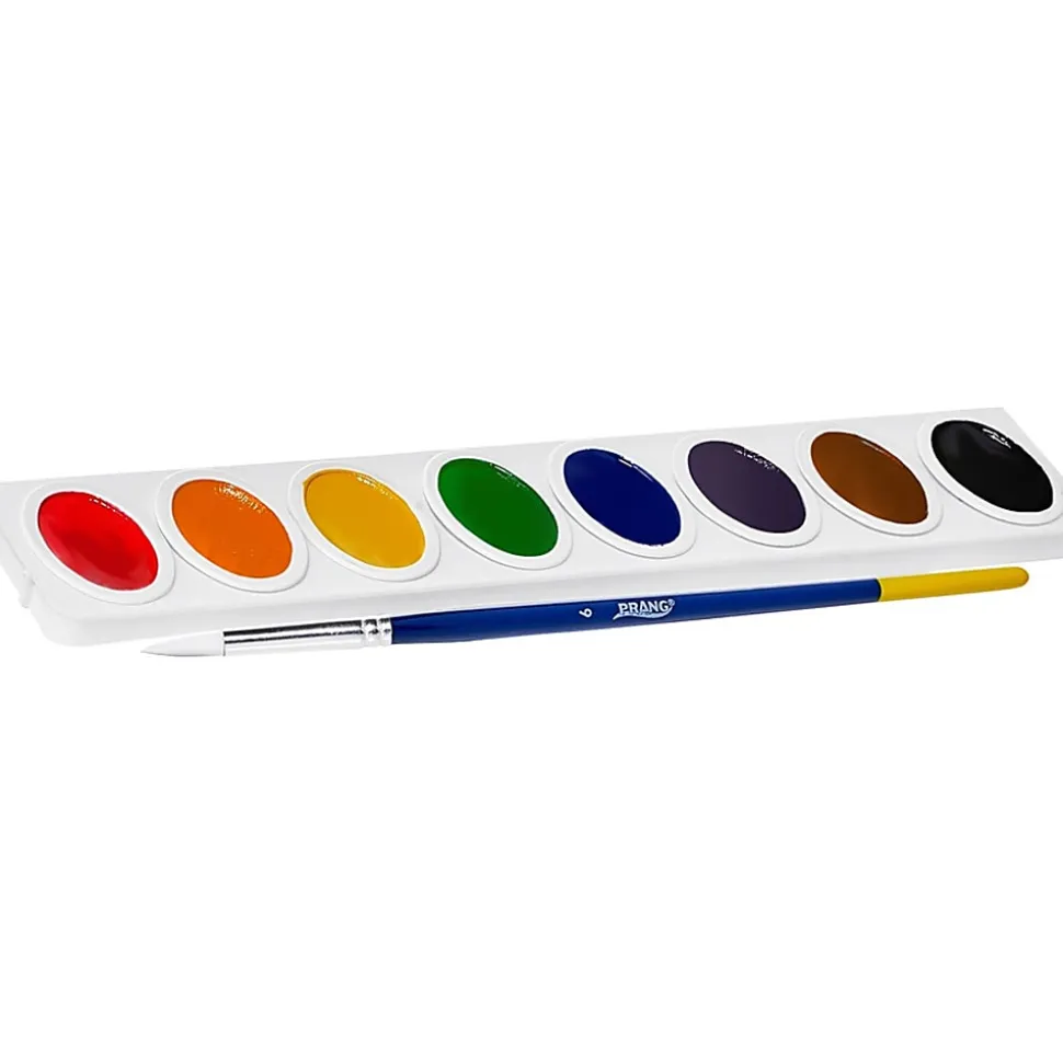 Prang® Semi-Moist Watercolor Master Set, Assorted Colors, 0.17 Oz, Set Of 36