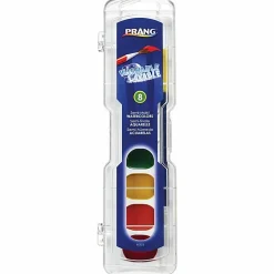 Prang® Washable Watercolors 8-Color Set With Brush, Assorted Colors