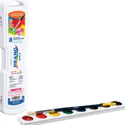 PrangĀ® Watercolor Oval Set With Brush, Assorted, Set Of 8 Colors