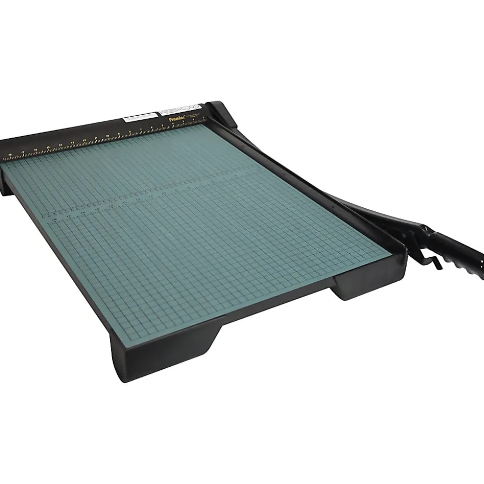 Premier® Heavy-Duty Wood Base Paper Trimmers, 24", Green