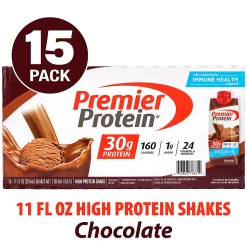 Premier Protein Chocolate Ready to Drink Shakes, 11 Oz, Pack Of 15 Shakes