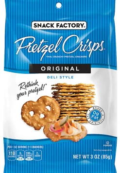 Pretzel Crisps Original Snacks, 3-Oz Bag