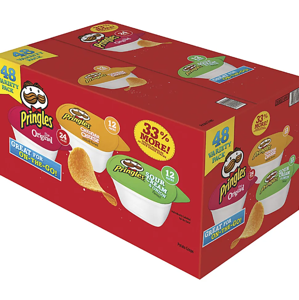 Pringles Crisps Grab ‘N Go Variety Pack, Case Of 48 Containers