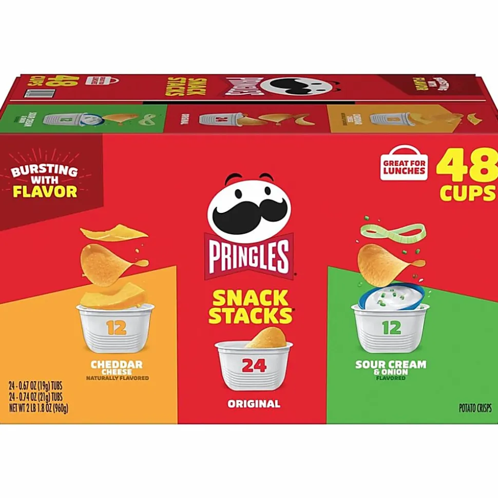 Pringles Crisps Grab ‘N Go Variety Pack, Case Of 48 Containers