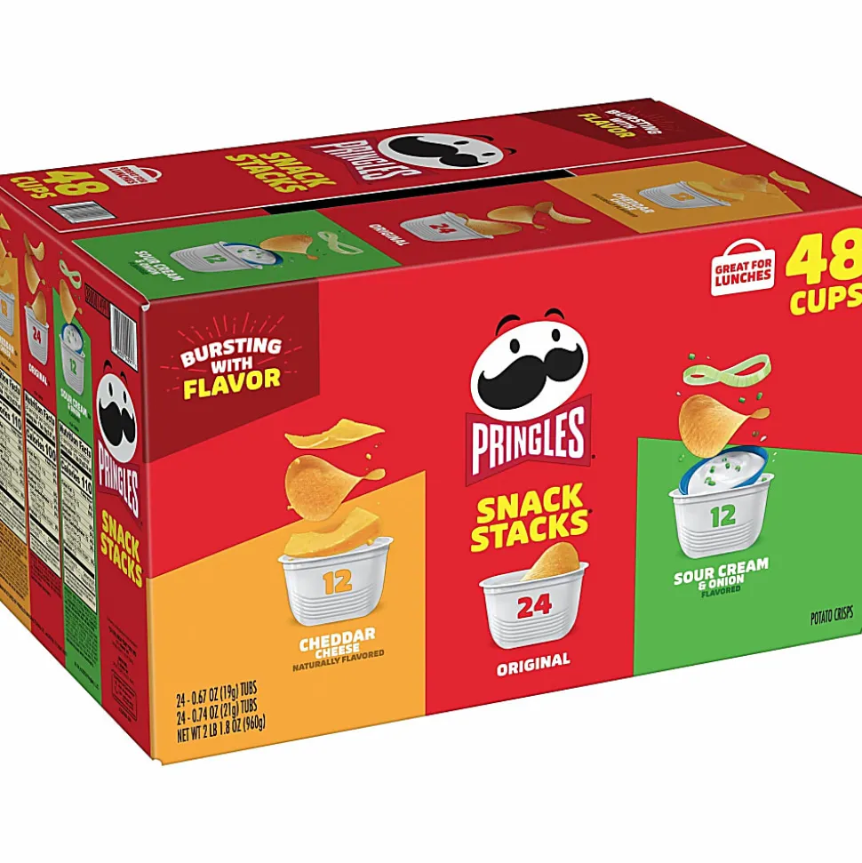 Pringles Crisps Grab ‘N Go Variety Pack, Case Of 48 Containers