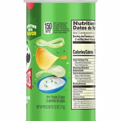 Pringles® Sour Cream & Onion Cans, 2.50 Oz, Carton Of 12 Cans