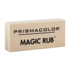 PrismacolorĀ® Magic RubĀ® Vinyl Erasers, White, Pack Of 12