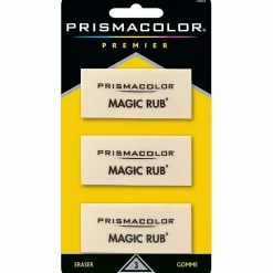 Prismacolor® Magic Rub® Vinyl Erasers, Beige, Pack Of 3