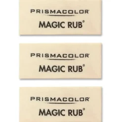 Prismacolor® Magic Rub® Vinyl Erasers, Beige, Pack Of 3