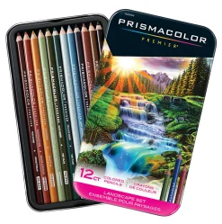 Prismacolor Premier Colored Pencil Set, 0.7 mm, Soft Core, Landscape, Set Of 12 Pencils