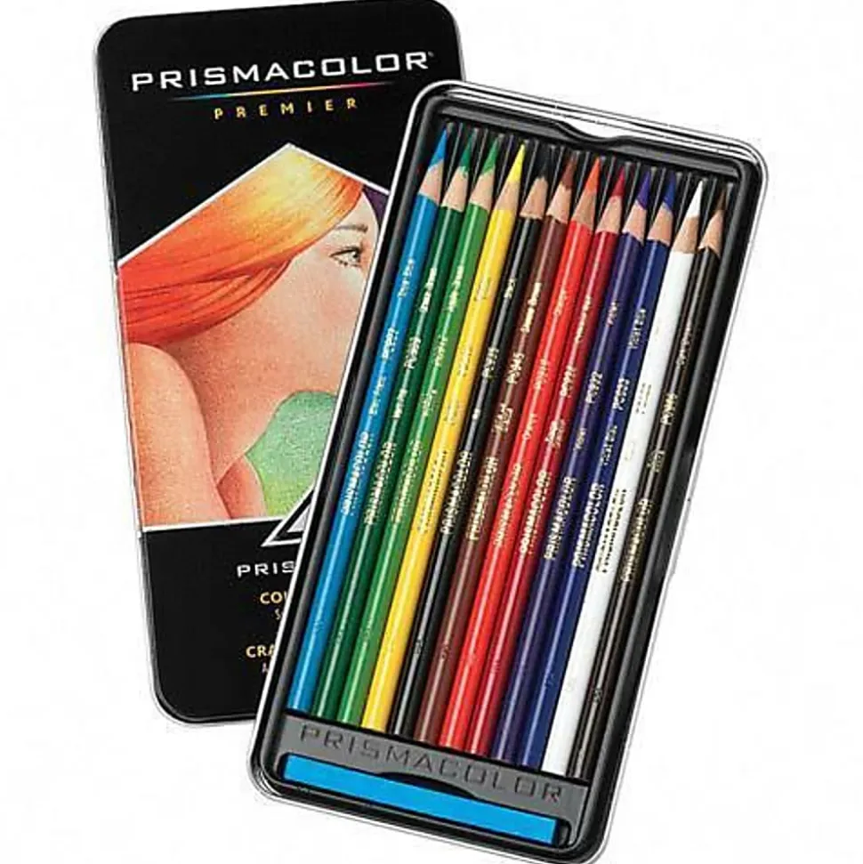 Prismacolor® Professional Thick Lead Art Pencils, Assorted Colors, Set Of 12 Pencils