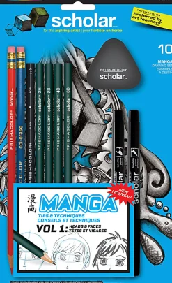 Prismacolor Scholar Manga Drawing Set, 10-Piece Kit