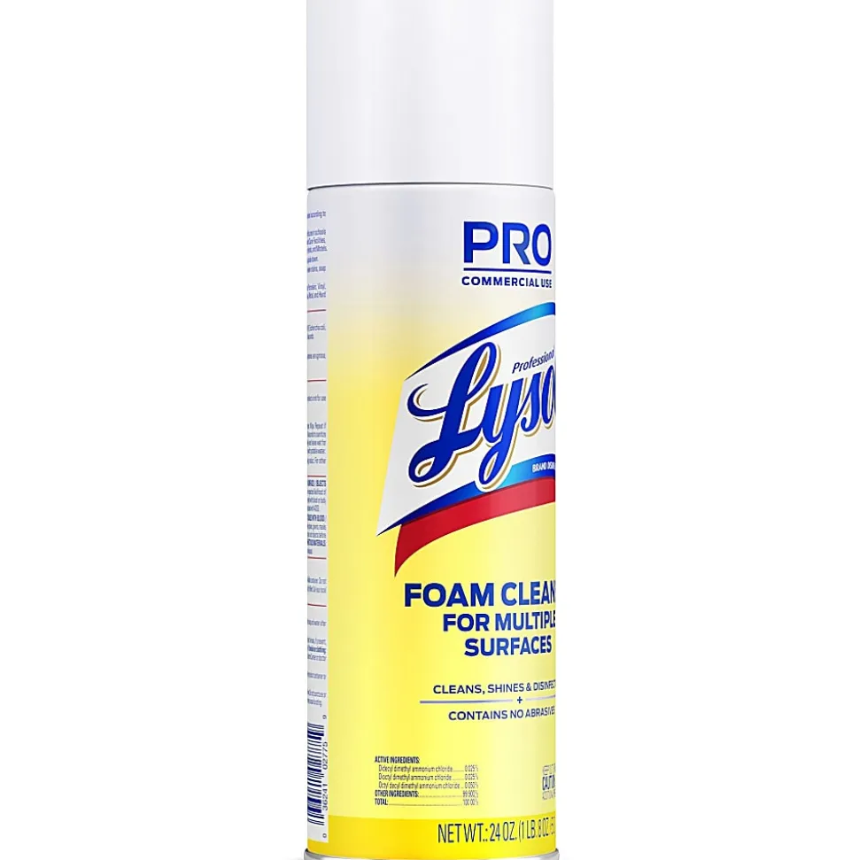 Professional Lysol Disinfectant Foam Cleaner, 24 Oz Bottle, Case Of 12