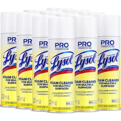 Professional Lysol Disinfectant Foam Cleaner, 24 Oz Bottle, Case Of 12