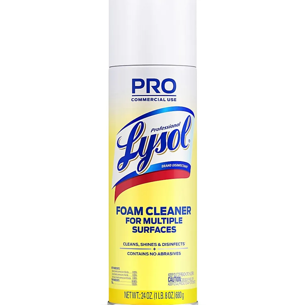 Professional Lysol Disinfectant Foam Cleaner, 24 Oz Bottle, Case Of 12