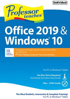 Professor Teaches® Office 2019 & Windows® 10, Disc