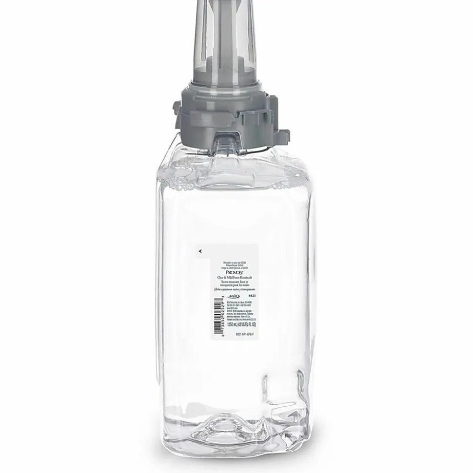 PROVON Clear And Mild Foam Hand Wash Refills, 1250 mL, Unscented, Pack Of 3 Refills