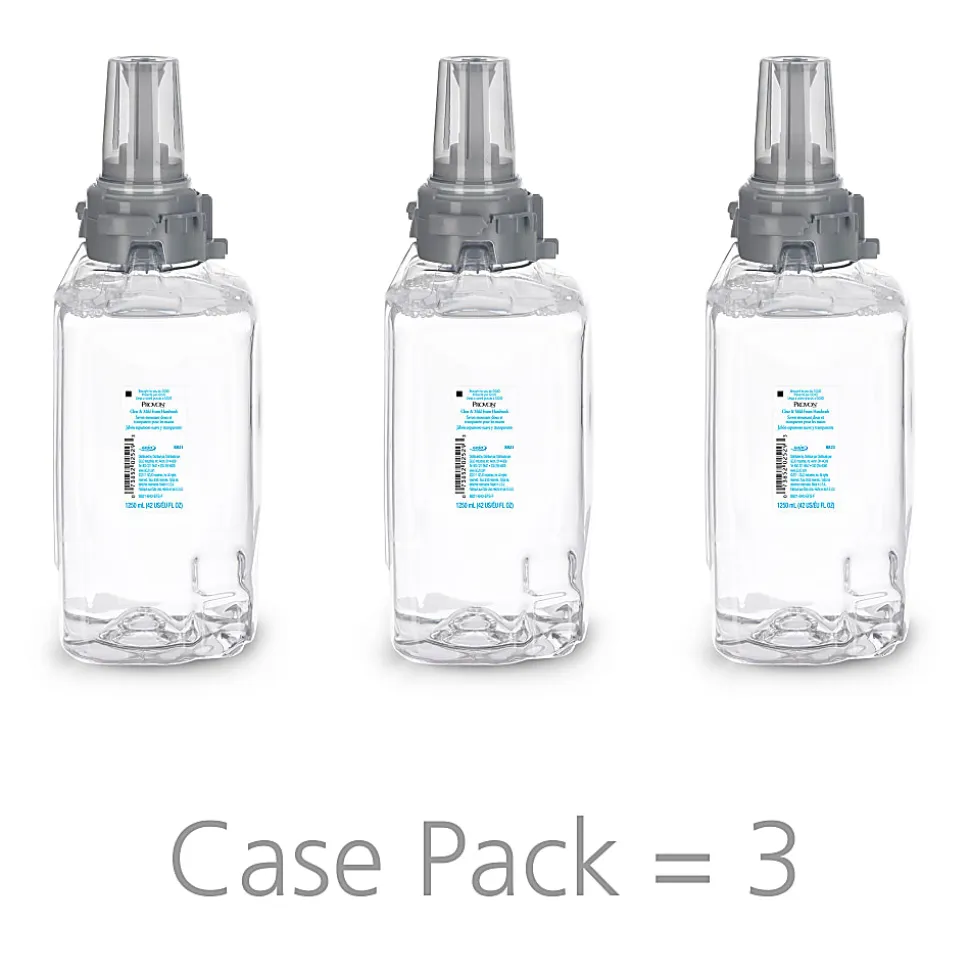 PROVON Clear And Mild Foam Hand Wash Refills, 1250 mL, Unscented, Pack Of 3 Refills