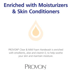 PROVON Clear & Mild Foam Handwash, Fragrance Free, 700 ml, Pack Of 4 Refills
