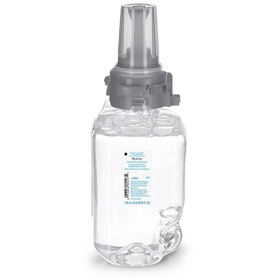 PROVON Clear & Mild Foam Handwash, Fragrance Free, 700 ml, Pack Of 4 Refills