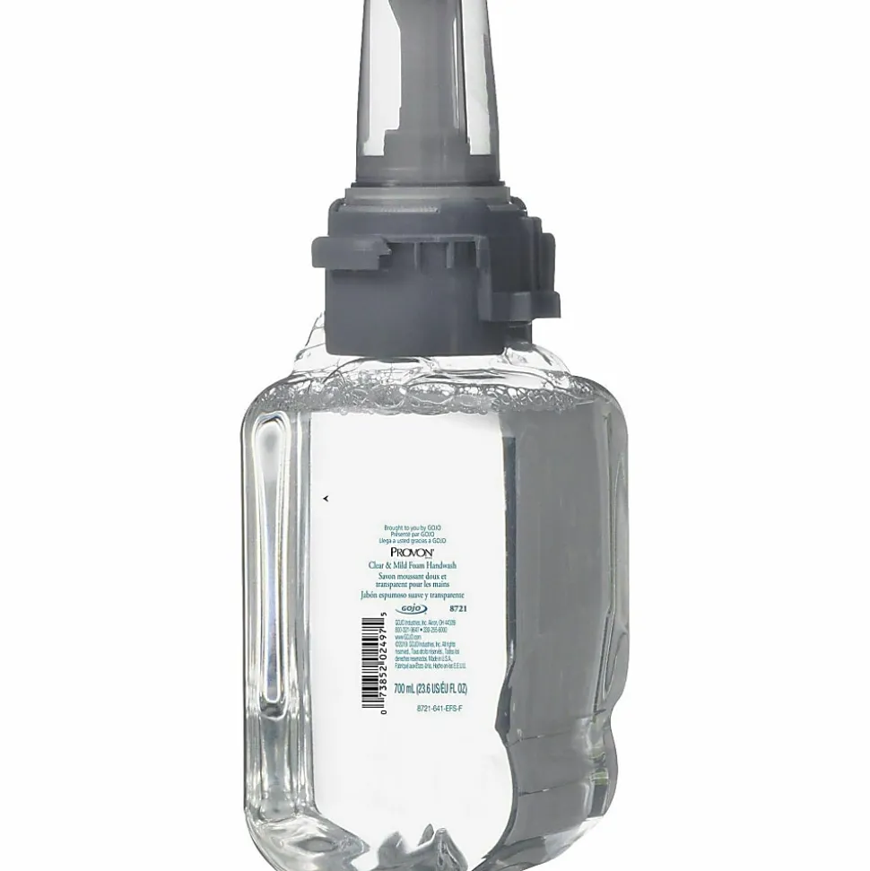 PROVON Clear & Mild Foam Handwash, Fragrance Free, 700 ml, Pack Of 4 Refills