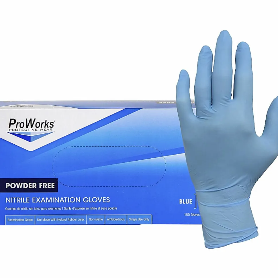 ProWorks Nitrile Exam Disposable Gloves, 5.5M, XL