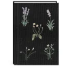 Punch Studio Embroidered Canvas Journal, 6” x 8-1/2”, Legal Rule, 192 Pages, 50% Recycled, Floral Black