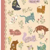 Punch Studio Softcover Journal, 6” x 8-1/4”, Legal Rule, 208 Pages, Cats