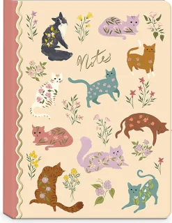 Punch Studio Softcover Journal, 6” x 8-1/4”, Legal Rule, 208 Pages, Cats