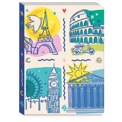Punch Studio Softcover Journal, 6” x 8-1/4”, Legal Rule, 208 Pages, Destinations