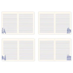 Punch Studio Softcover Journal, 6” x 8-1/4”, Legal Rule, 208 Pages, Destinations