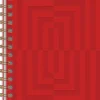 Punch Studio Vegan Leather Spiral Journal, 6-1/4” x 8-1/2”, Legal Rule, 144 Pages, Red