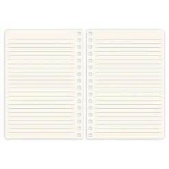 Punch Studio Vegan Leather Spiral Journal, 6-1/4” x 8-1/2”, Legal Rule, 144 Pages, Blue