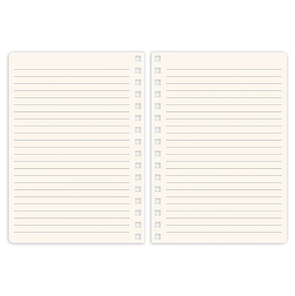 Punch Studio Vegan Leather Spiral Journal, 6-1/4” x 8-1/2”, Legal Rule, 144 Pages, Blue